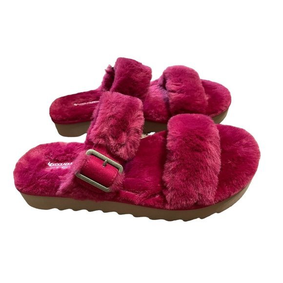 UGG Shoes - Koolaburra By Ugg Women's‎ Furr-Ah Shoes Size 9 Furr Sandals Pink NIB